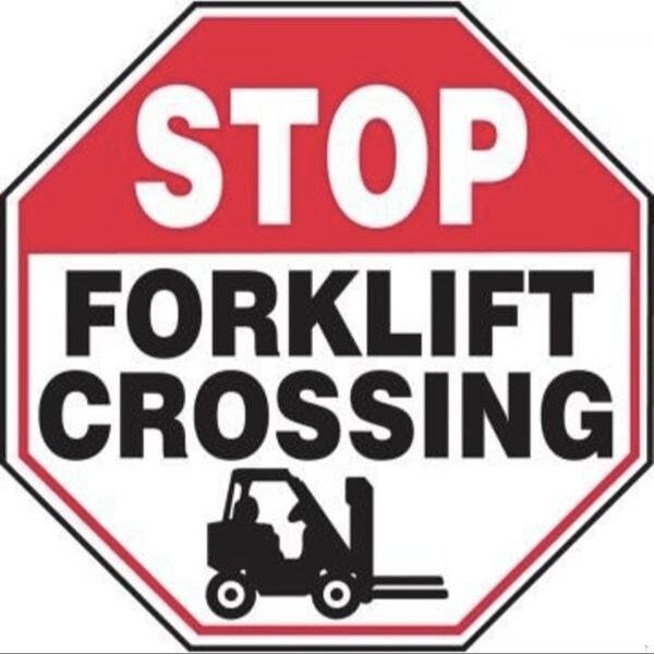 Accuform STOP Safety Sign FORKLIFT CROSSING MVHR939VS MVHR939VS - main